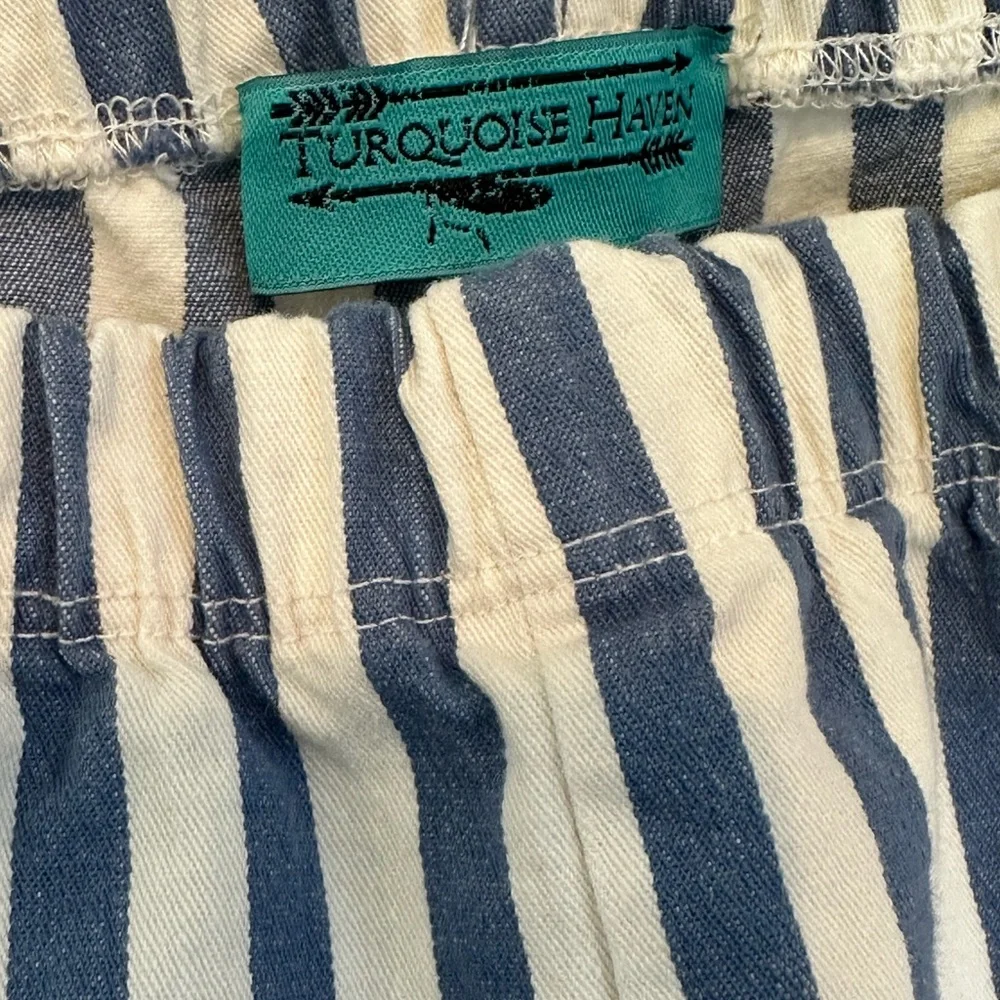 Vintage Bell Bottom Pull On Jeans Striped 70s Hippie Boho Festival Retro